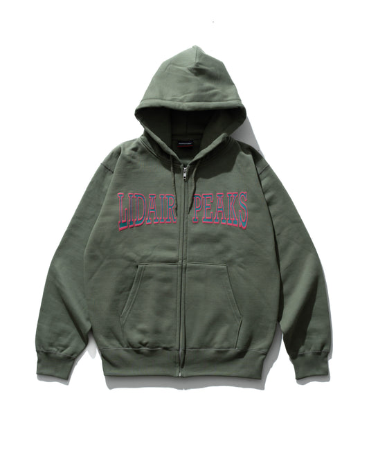 College logo zip hoodie "Olive"