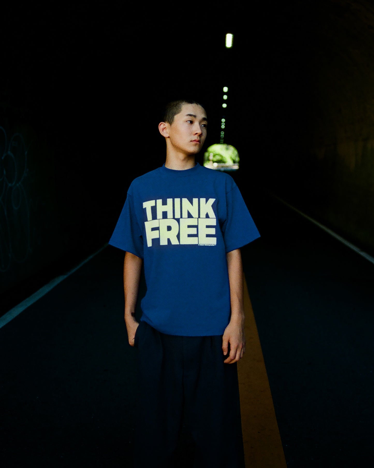 THINK FREE T-shirts "Royal”
