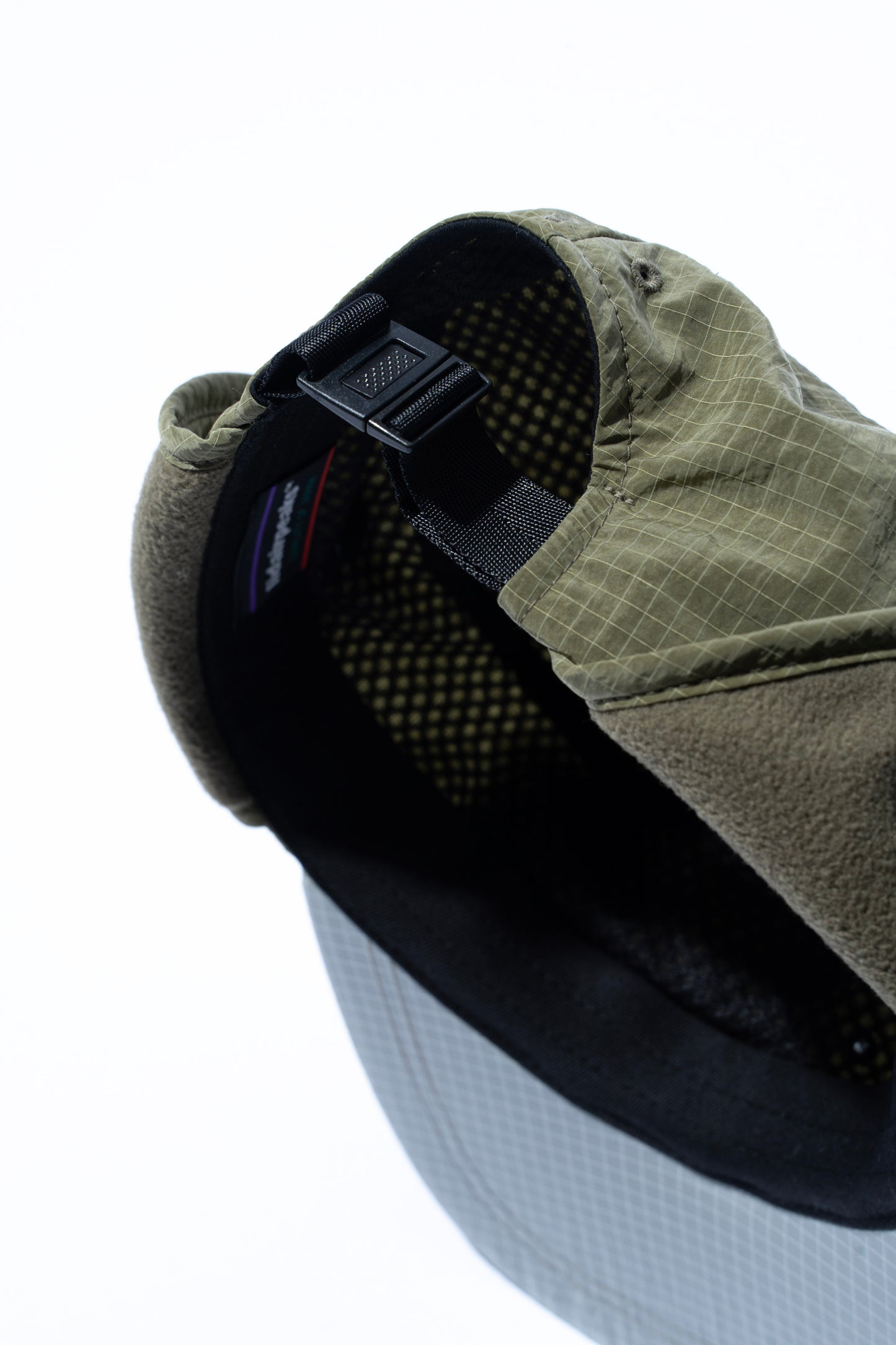 Ear flap cylinder hat　”Olive"